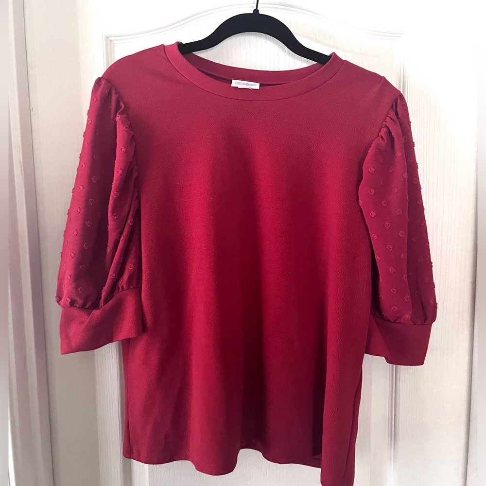 Lularoe Red Moriella Top